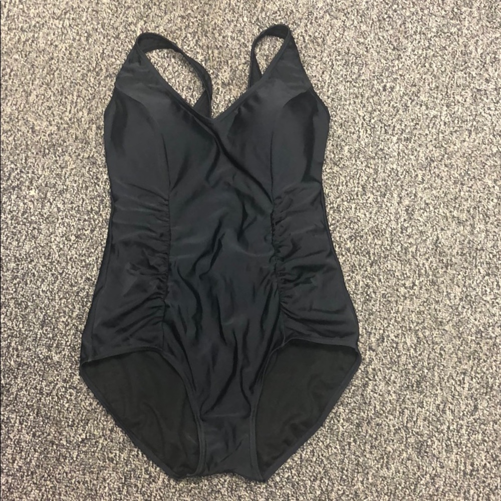 John Lewis swimsuit. UK 12 (US 10-12) black